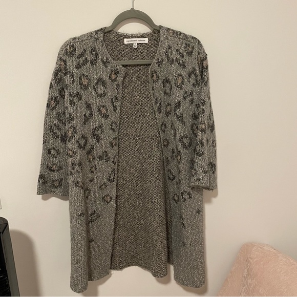 Cupcakes and Cashmere Grey Cheetah Cardigan - Picture 3 of 5